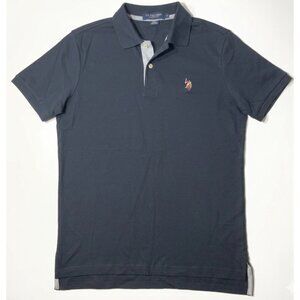 U.S. Polo Assn. Mens Black Polo Shirt S Luxury Feel Short Sleeve Classic Fit